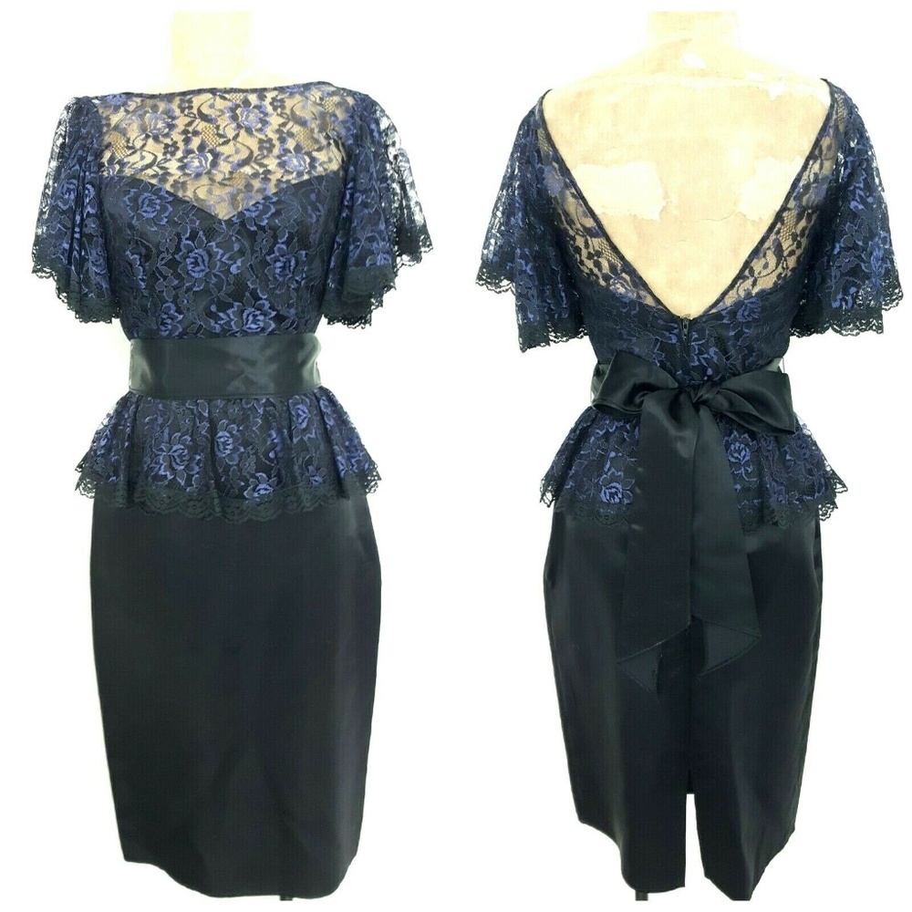 Vintage 80s Gunne Sax Lace Dress Size Small